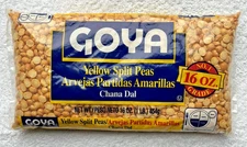 Goya Yellow Split Peas, Dry, Chana Dal Lentils, 16 oz,  (1 Bag) FRESH 2027 Date