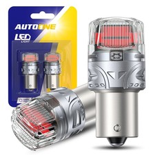 2X BA15S P21W LED Rear Brake Tail Signal Light Bulbs 1156 7506 5008 Pure Red SMD