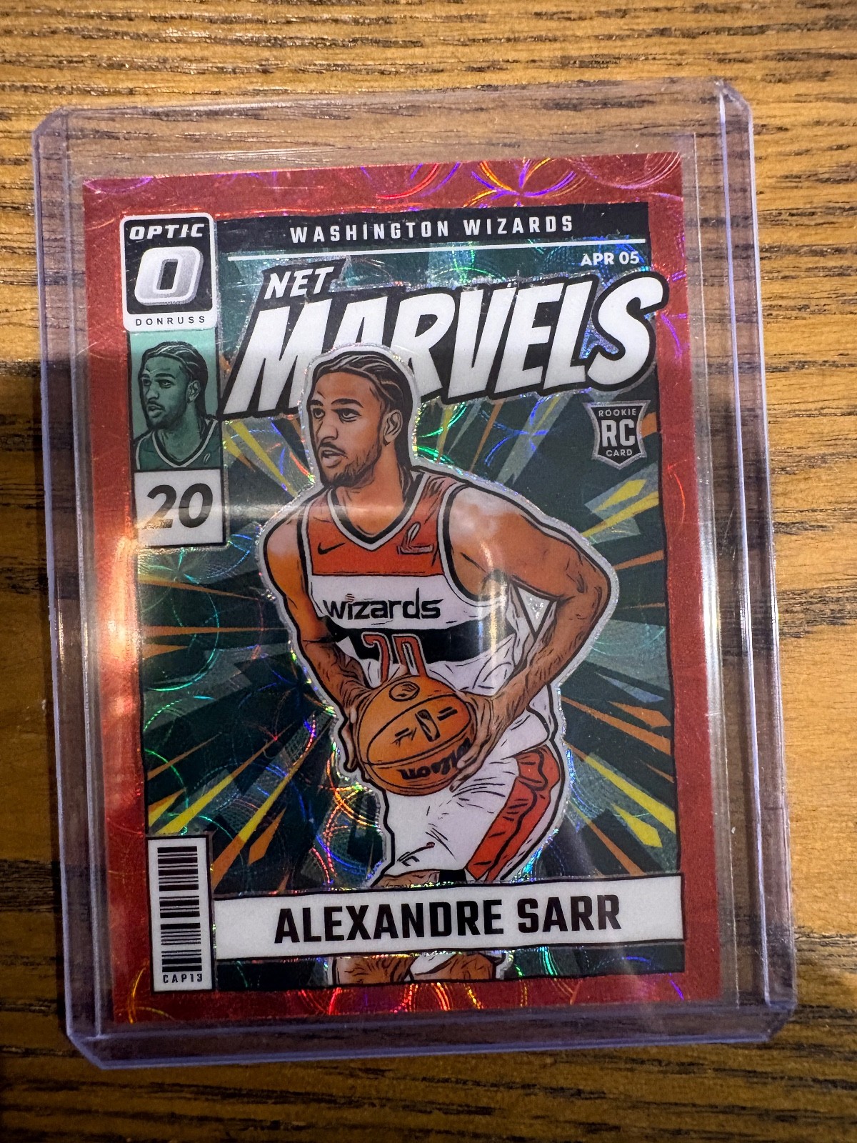 Alexandre Sarr 2024-25 Panini Donruss Optic Net Marvels International Red RC #7