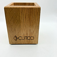 CUTCO Wooden Utensil  / Tool Holder / Pencil / Catch-All Butcher Block Wood