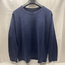 Size XL Men s Banana Republic Thermal Sweatshirt Waffle Knit Crewneck Navy Blue