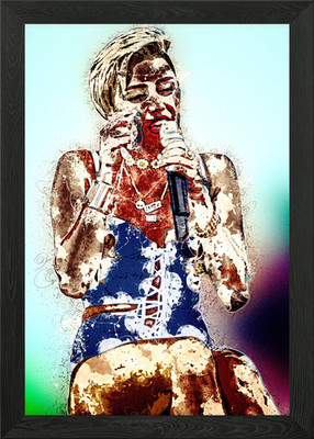 Miley Cyrus weint gerahmtes Wandbild Poster Leinwanddruck Bild