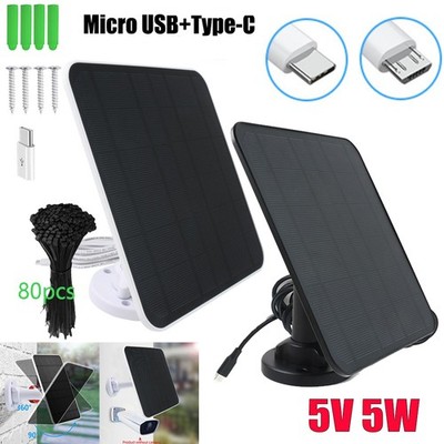 Solar Panel for Ring Spotlight Camera/Stick Up Cam Battery Charger 5W 5V Output