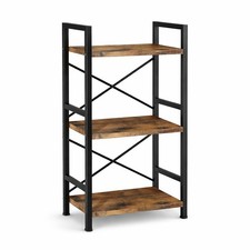 Orchidleaf Small Bookshelf for Small Spaces, 3-Tier Industrial Bookcase with ...