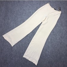 Ralph Lauren Womens Size 2 Cream 100 Silk Diana Pants Wide Leg NWT