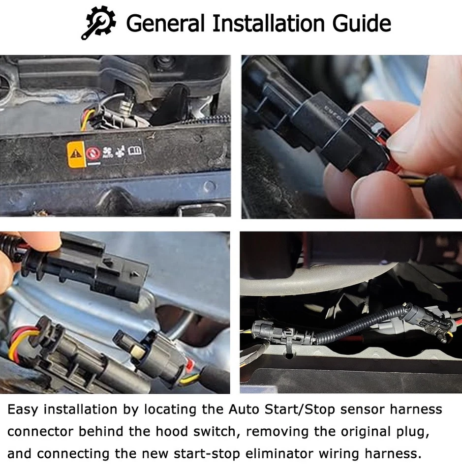 Set of 2 Auto Start Stop Disable Eliminator Wirings For Buick Cadillac Chevy GMC - Image 4 of 4