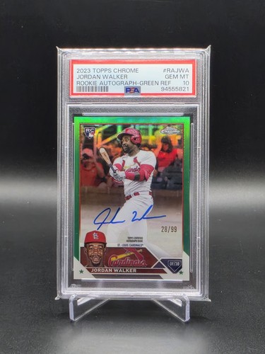 2023 Topps Chrome Jordan Walker True Green Refractor Rookie Auto /99 PSA 10 🔥💎