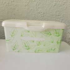 Huggies Baby Wipes Box Container Green Leaf Design Plastic Dispenser Lid