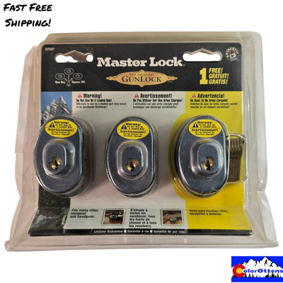 #ad Master Lock GunLock Trigger Locks 3 Pack Keyed Alike NOS Sealed Vintage 2000 $44.89