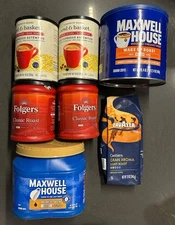 7 Ground Coffee Variety  Lavazza/maxwell/folgers 10oz-28oz Bb11/24-3/26