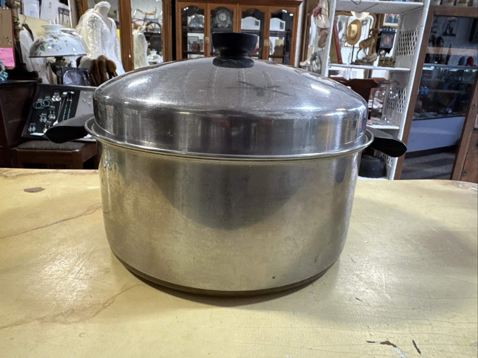 Vintage Revere Ware 1801 Copper Bottom 6 Qt Stock Pot