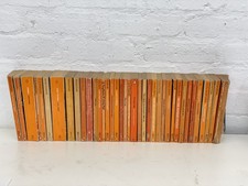 38 x Vintage Orange Penguin Books / 60cm Shelf Filler / Probs Library