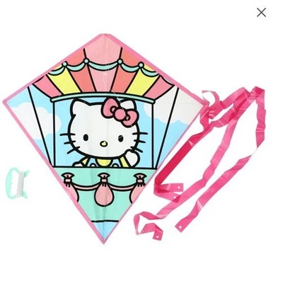 Hello Kitty Poly Diamond Kite 22 Inch Tall, Fun Ready to Fly with Handle & Line