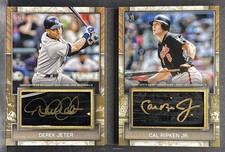 2025 Topps Museum Collection Dual Auto Jumbo Bat Derek Jeter - Cal Ripken Jr /10