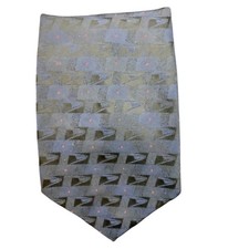 Vintage USPS Postal Service Uniform Necktie Made USA Blue Geometric Red Dot