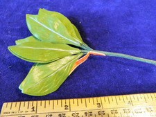 Vintage Millinery Flower Green Leaf Lot of24 Glossy2 1/2" Hat Wedding or Hair BC