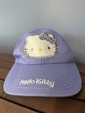 Hello Kitty Cartoon Embroidered Baseball Cap 2005 Sanrio Purple - Girls Sized