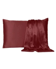 Set of 2 Silky Satin Pillowcase Pillow Case Cushion Cover Queen 20*30