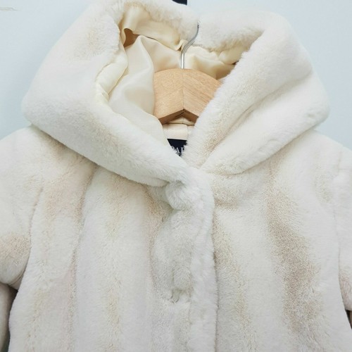 BARDOT Baby Girls Size 00 or 3-6M Faux Fur Coat Jacket - Picture 3 of 6