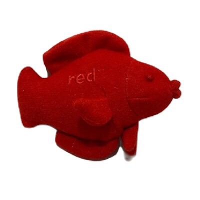 Stuffed Red Fish Plush 3.5'' Mini Embroidered Word Red on Side