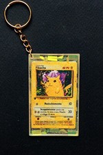 Portachiavi Pokemon in resina - Pikachu 58/102 - Set Base 1^ edizione - Fan Art