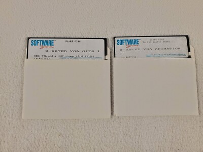 Software Source 5.25'' Floppy VGA Gifs Animation X-Rated IBM PC XT AT