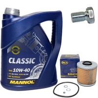 MotoröL Set 10W-40 5 Liter + ÖLfilter SH 410 + Schraube FüR BMW 3Er 316I 318I