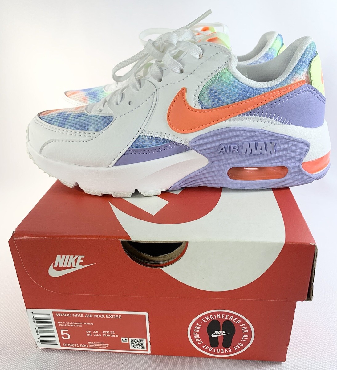 Women Nike Air Max Excee Size 5 (DD9671-900) Multi-Color/Bright