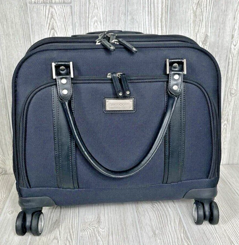 Samsonite Mobile Black Office Laptop Carry On Spinner Suitcase Telescopic Handle