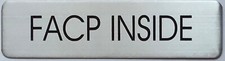 FACP INSIDE SIGN - FIRE ALARM CONTROL PANEL INSIDE SIGN ALUMINIUM -REF24-1027