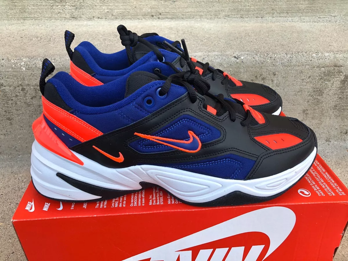 Stock* Nike M2K Tekno Black/Royal Blue-Team Orange Size 10 | eBay