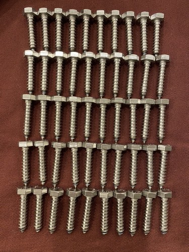 (50) Stainless Steel Lag Bolts 5/16 x 1-1/2 Heavy Duty Wood Screws Lags - Picture 3 of 4