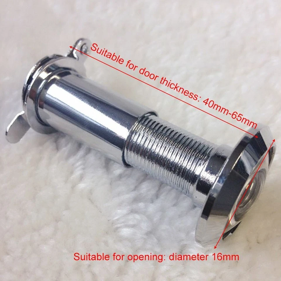 Degree Wide Angle HD Glass Lens Door Viewer Security Door Eye Cat Eye Peephole - image 3 of 4