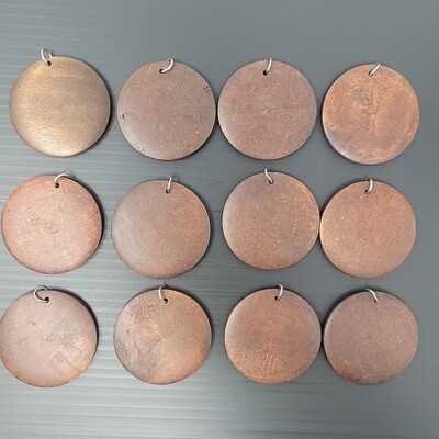 12pcs Wood Disc Pendant Brown 45mm/1.75in Pyrograph, Painting, Decoupage 