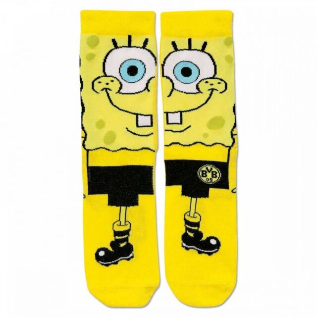Borussia Dortmund Kinder Socken - Spongebob - Größe: 32-34 kids socks BVB 09