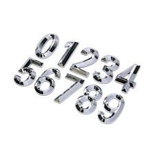9cm Door Numbers 3D House Plaques Self Adhesive 3 colours black gold silver