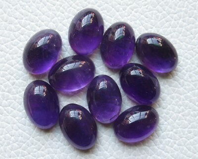 Natural Amethyst Oval 9x11 mm Cabochon Wholesale Lot 20 pcs Loose Gemstone 