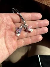 Sanrio Characters My Melody Kuromi Micro Pearl Charms Zip Pulls 2x