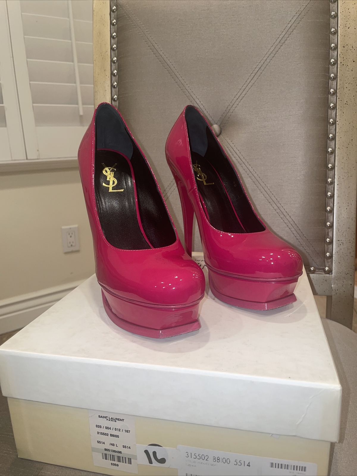 SAINT LAURENT Ysl tacco platform taglia 40 fucsia