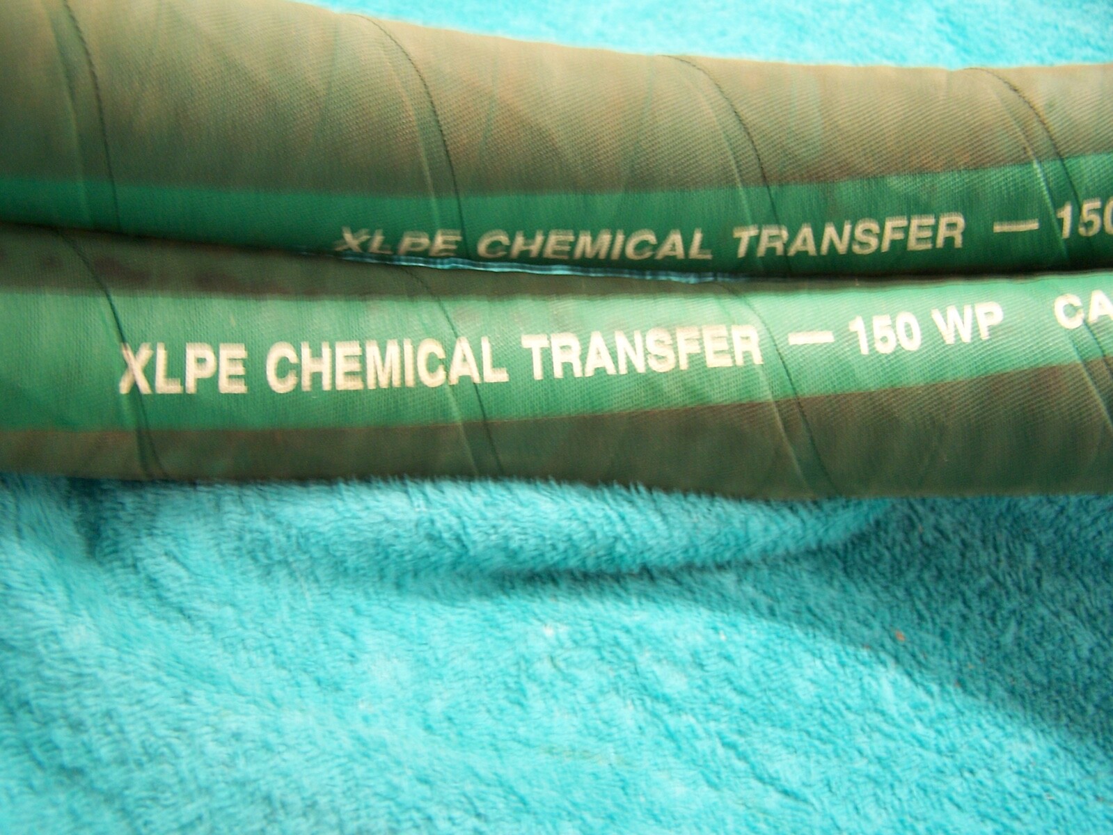 Goodyear Green XLPE Chemical Transfer Hose Male & Female conn 1" ID X10