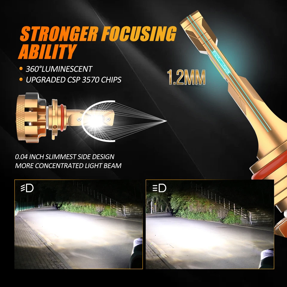 Kit de conversión de bombillas LED de haz alto blanco AUXBEAM F-16 Plus 9005 HB3 Foto 4 de 4