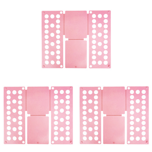Plastic Clothes Folding Board Kids Shirt Folder Home Storage Tool (Pink) FR