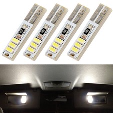 4 X 6000k White T5 37 74 Led Visor Vanity Mirror Footwell Light Bulbs