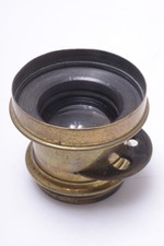   W.H.HUMPHRIES  CO 13x18 WIDE ANGLE RARE SPECIAL BRASS LENS COVERS 5x7" CAMERA