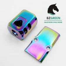 For Glock fit GEN 1-5 Fit G17 / 19/26 RMR Cover Plate and Muzzle Combo Rainbow