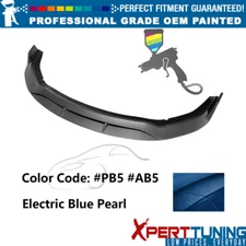 Fits 20-23 Charger Widebody IKON 4PC Front Lip ABS #AB5, PB5 Electric Blue Pearl