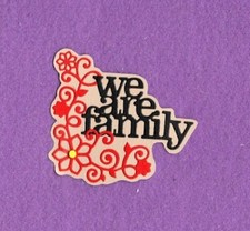 WE ARE FAMILY title die cuts scrapbook cards