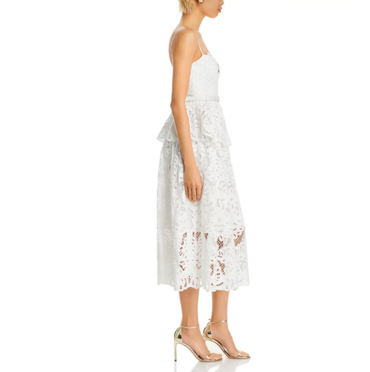 Self-Portrait Lace Bustier Midi Dress MSRP $655 | eBay Self-Portrait Lace Bustier Midi Dress MSRP $655 | eBay