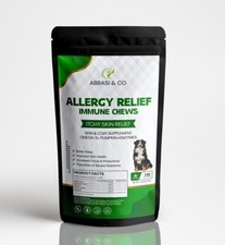 Dog Allergy Relief Chews, Itch Relief for Dogs, Allergy Relief Dog Treats w/Omeg