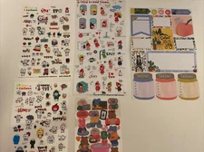 Cute Sticker Sheet Variety - Set of 5 (exact ones in picture) - Journaling